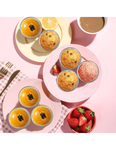 Paquete de 100 moldes desechables para cupcakes EXJEXJ - Rosa Paquete de 100 moldes desechables para cupcakes EXJEXJ - Rosa