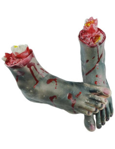 Manos y Pies Falsos de Halloween Vocoliday - 1 Par Realista 2