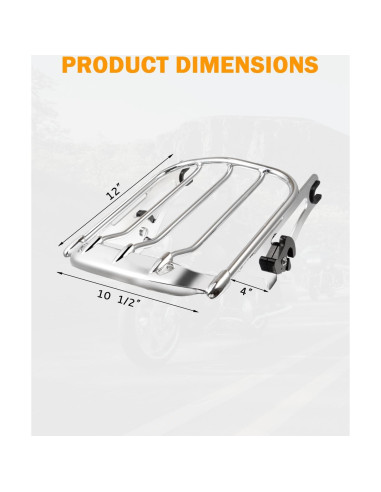 Soporte de Equipaje Desmontable PBYMT para Harley Touring 2009-2024