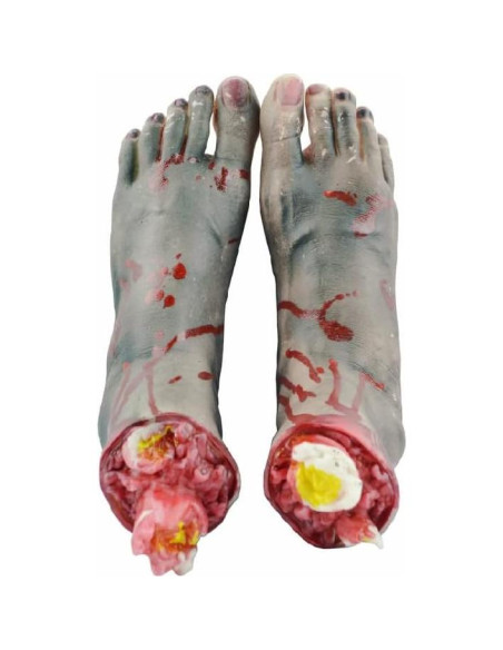 Manos y Pies Falsos de Halloween Vocoliday - 1 Par Realista