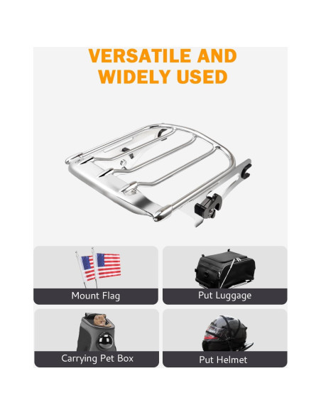 Soporte de Equipaje Desmontable PBYMT para Harley Touring 2009-2024