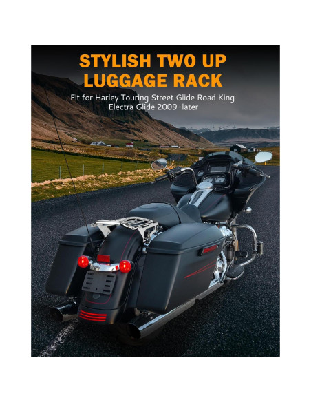 Soporte de Equipaje Desmontable PBYMT para Harley Touring 2009-2024