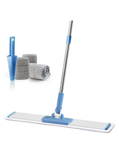 Mopa plana de microfibra CQT 61 cm con 4 almohadillas lavables