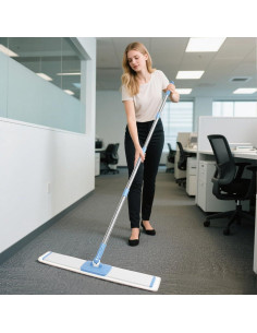 Mopa plana de microfibra CQT 61 cm con 4 almohadillas lavables 2