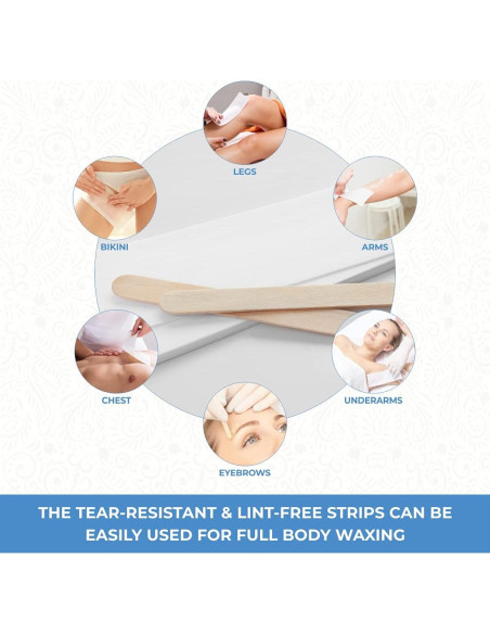 Tiras de Epilación No Tejidas ForPro 100 Unidades 7.62x22.86cm