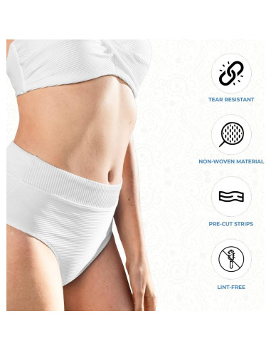 Tiras de Epilación No Tejidas ForPro 100 Unidades 7.62x22.86cm