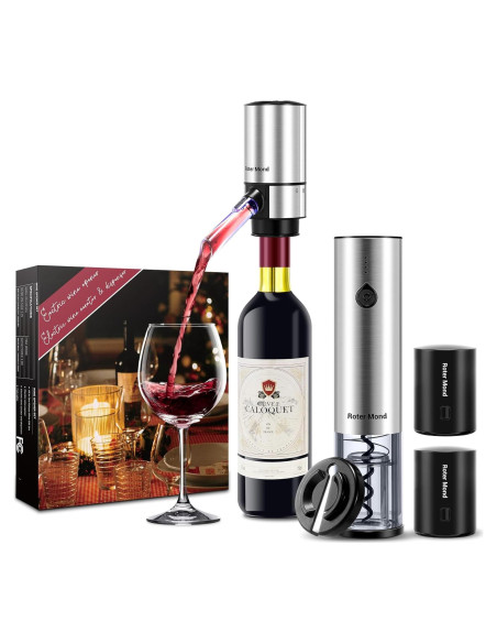 Juego de Abridor de Vino Eléctrico Roter Mond 5 en 1 con Accesorios