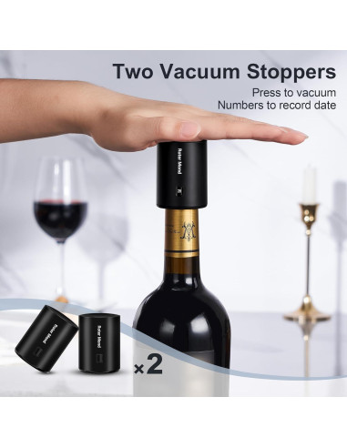 Juego de Abridor de Vino Eléctrico Roter Mond 5 en 1 con Accesorios