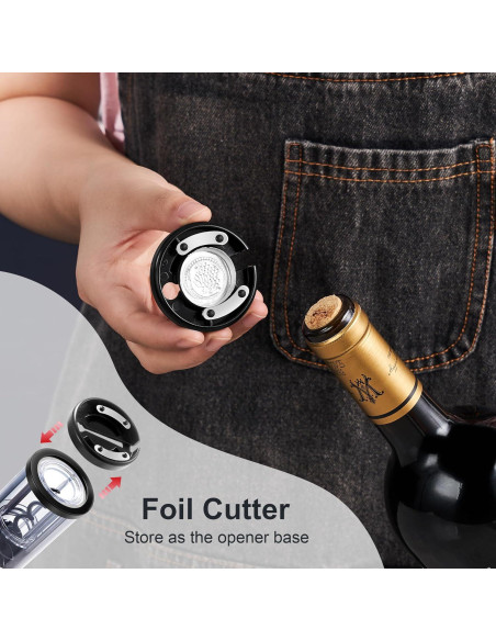 Juego de Abridor de Vino Eléctrico Roter Mond 5 en 1 con Accesorios