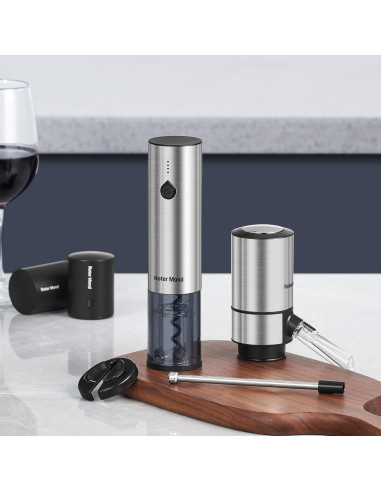 Juego de Abridor de Vino Eléctrico Roter Mond 5 en 1 con Accesorios
