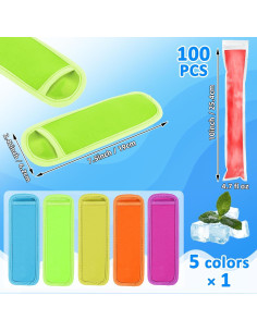 105 Moldes de Paletas RAINFLOW + 5 Fundas + 100 Bolsas Desechables 2