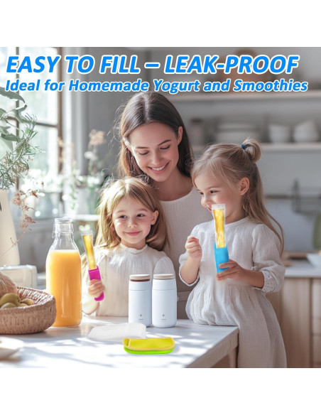 105 Moldes de Paletas RAINFLOW + 5 Fundas + 100 Bolsas Desechables