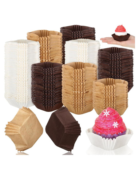 Forros de Cupcake Cuadrados Uiifan 1200 Pcs 4.5cm Desechables