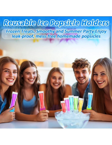 105 Moldes de Paletas RAINFLOW + 5 Fundas + 100 Bolsas Desechables