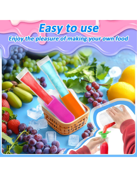 105 Moldes de Paletas RAINFLOW + 5 Fundas + 100 Bolsas Desechables