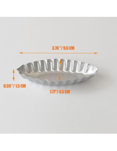 Molde para Tartas Pequeñas Heluok 10PCS Aluminio Barco 2