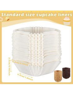 Forros de Cupcake Cuadrados Uiifan 1200 Pcs 4.5cm Desechables 2