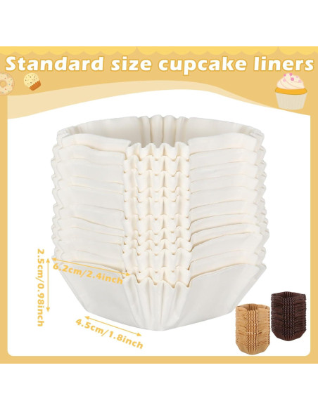 Forros de Cupcake Cuadrados Uiifan 1200 Pcs 4.5cm Desechables
