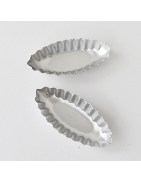 Molde para Tartas Pequeñas Heluok 10PCS Aluminio Barco