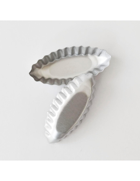 Molde para Tartas Pequeñas Heluok 10PCS Aluminio Barco