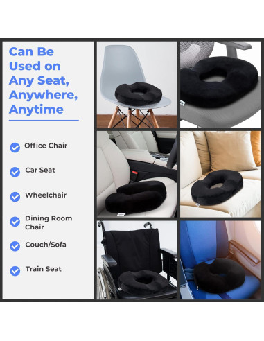 Cojín de Donut Primica para Alivio de Dolor de Coxis - 42x34 cm