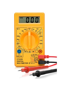 Multímetro Digital HILTEX 40508 con Pantalla Grande y Prueba de Diodos