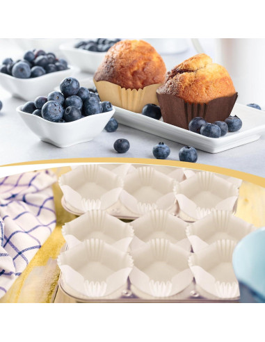 Forros de Cupcake Cuadrados Uiifan 1200 Pcs 4.5cm Desechables