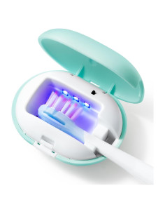 Estuche Limpiador Recargable para Cepillos de Dientes Azul