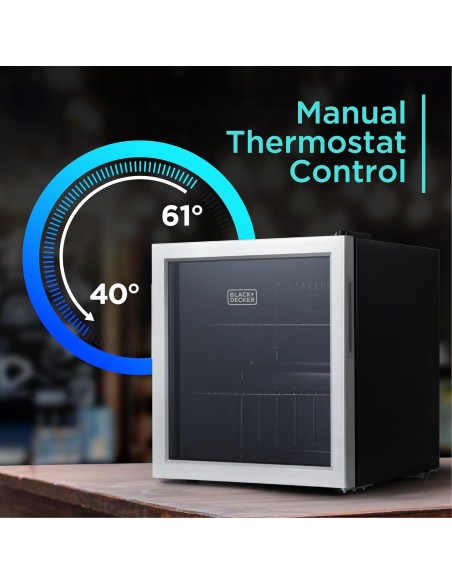 Enfriador de Bebidas BLACK+DECKER 1.7 Pies Cúbicos 63 Latas