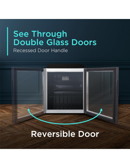 Enfriador de Bebidas BLACK+DECKER 1.7 Pies Cúbicos 63 Latas