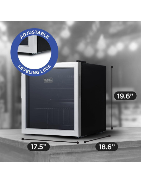 Enfriador de Bebidas BLACK+DECKER 1.7 Pies Cúbicos 63 Latas