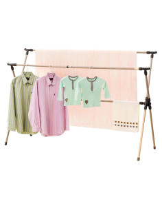 Estante Secar Ropa YUBELLES Ajustable 30kg 119-200cm Plegable