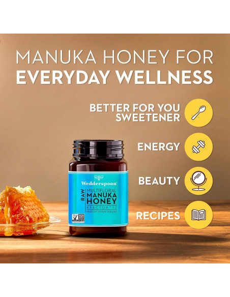 Miel de Manuka Cruda Wedderspoon KFactor 12 226.8 g No Pasteurizada