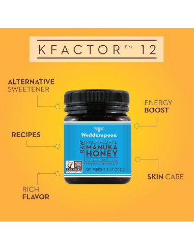 Miel de Manuka Cruda Wedderspoon KFactor 12 226.8 g No Pasteurizada