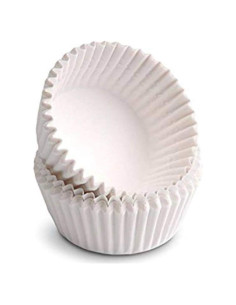 Tazas de Muffin Gigantes Happy Sales, Paquete de 100 Blancas