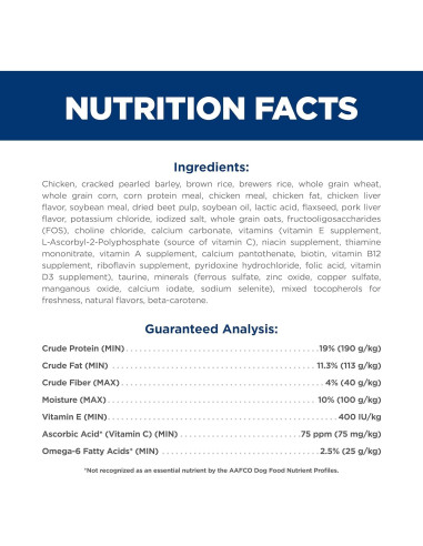 Comida Seca para Perros Hill's Science Diet Pollo y Cebada 2.27 kg