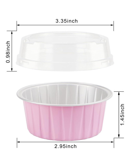 Forros para Cupcakes EUSOAR 50pcs Aluminio 141.75g 5 Colores