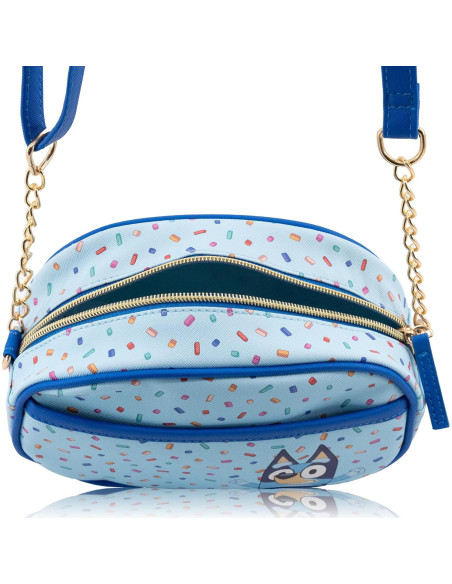 Bolso Cruzado Bluey para Mujeres | Vinilo Metálico Sprinkles