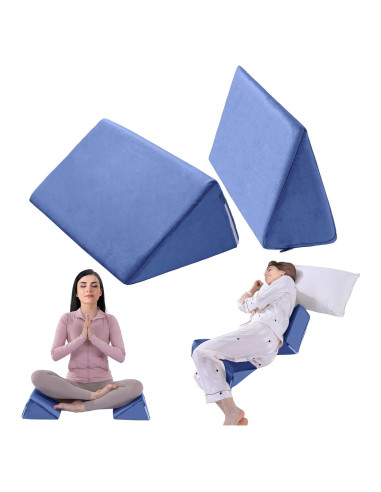 Almohada en Cuña BALAPET 2 Pcs Espuma Premium Azul