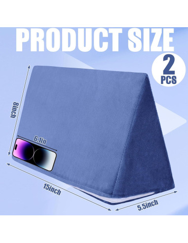 Almohada en Cuña BALAPET 2 Pcs Espuma Premium Azul