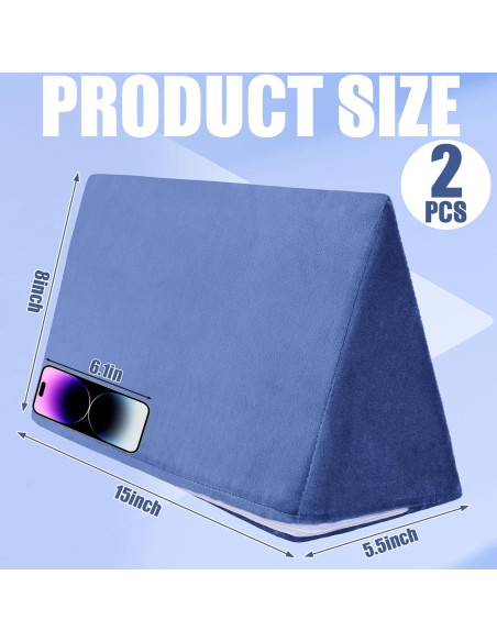 Almohada en Cuña BALAPET 2 Pcs Espuma Premium Azul