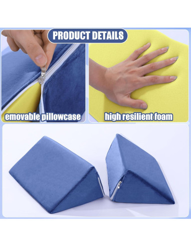 Almohada en Cuña BALAPET 2 Pcs Espuma Premium Azul