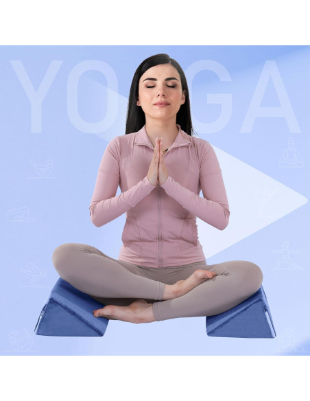 Almohada en Cuña BALAPET 2 Pcs Espuma Premium Azul