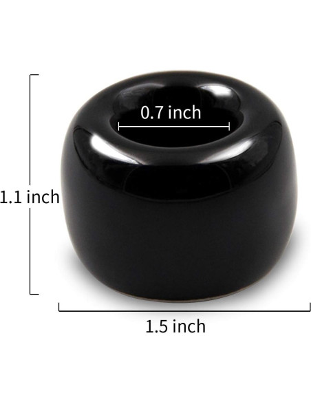 Soporte de Cepillos de Dientes Cerámica Airmoon Negro Paquete de 2