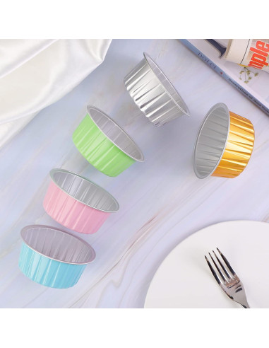 Forros para Cupcakes EUSOAR 50pcs Aluminio 141.75g 5 Colores