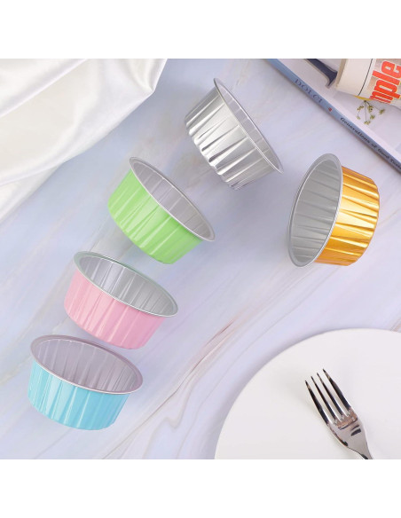 Forros para Cupcakes EUSOAR 50pcs Aluminio 141.75g 5 Colores