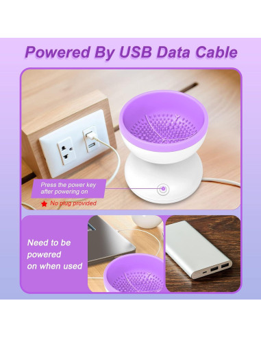 Limpiador Eléctrico de Brochas de Maquillaje Windspeed 8.6x8.9cm