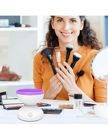 Limpiador Eléctrico de Brochas de Maquillaje Windspeed 8.6x8.9cm