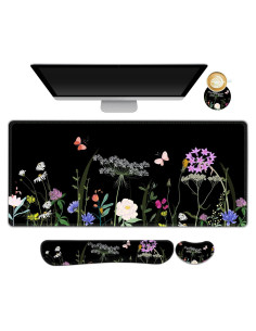 Alfombrilla de Escritorio XXL Lauspuck con Reposamuñecas Ergonómico