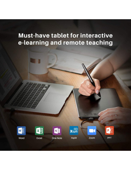 Tableta de Dibujo Huion Inspiroy H640P 25.4x15.2 cm 8192 Niveles